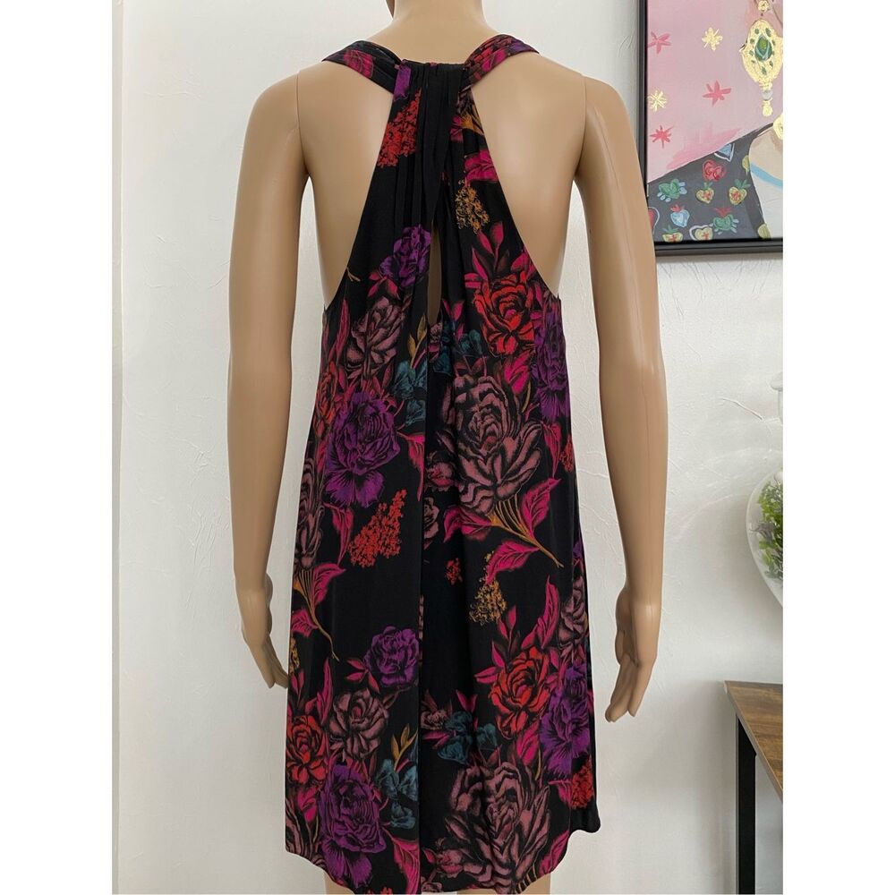 Alice + Olivia Black Floral Mini Cocktail Dress Womens Size Small - Picture 3 of 5